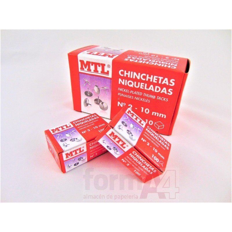 CHINCHETAS NIQUELADAS Nº 2 MTL C/100