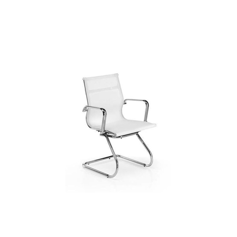 SILLON BERLIN PATIN RESPALDO BAJO BLANCO