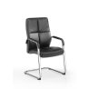 SILLON DUBLIN RESPALDO BAJO PATIN NEGRO