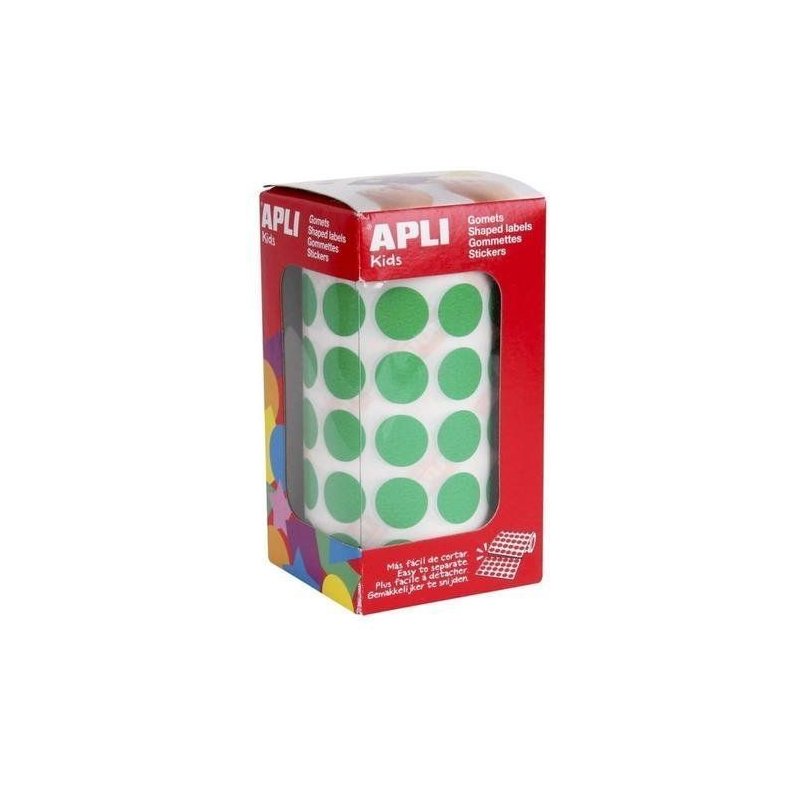 GOMET ADHESIVO APLI CIRCULOS 15MM VERDE R/2832