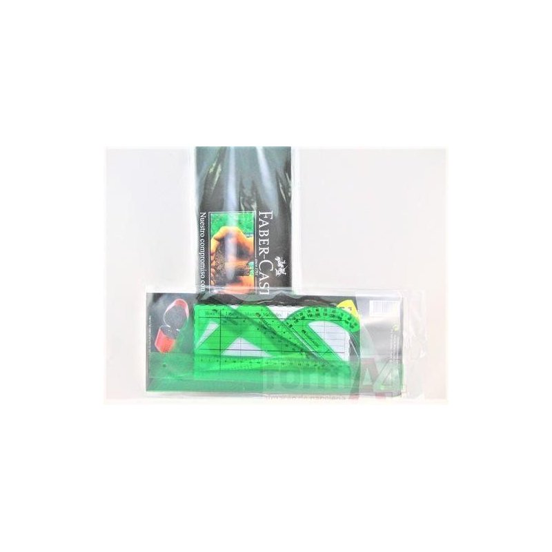 JUEGO REGLAS DE PLASTICO ESCOLAR FABER-CASTELL