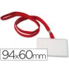 IDENTIFICADOR CON CORDON PLANO ROJO Q-CONNECT