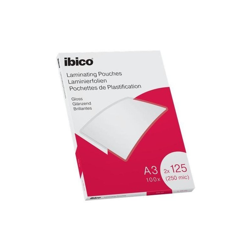 CARTERA DE PLASTIFICAR IBICO A3 125 MICRAS C/100